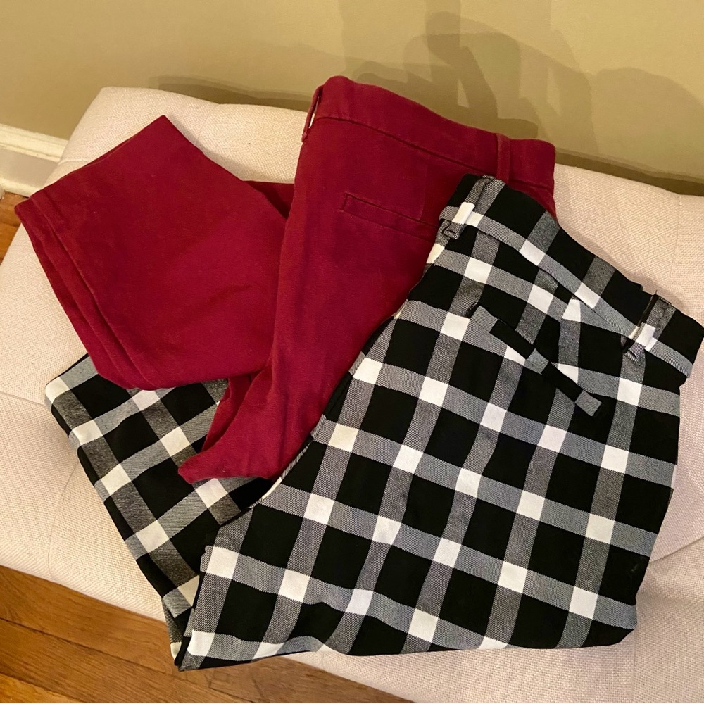 Set of 2 GAP Signature Skinny Ankle Pants, Size 6